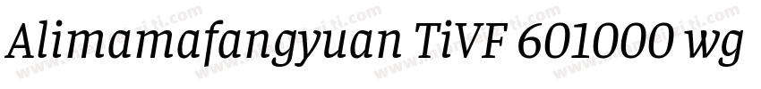 Alimamafangyuan TiVF 601000 wght 1字体转换